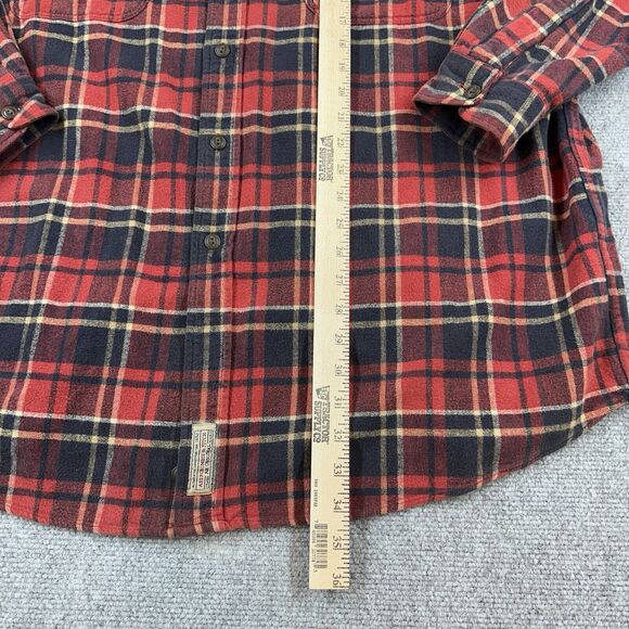 Abercrombie & Fitch Chamois Flannel Long Sleeve Button Down Red Black Size XL - Picture 3 of 8